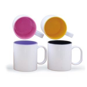 11oz Sublimation Plastic Mug with handle personalized Heat Transfer Cups Blank Coffee Mug For Sublimating 0002