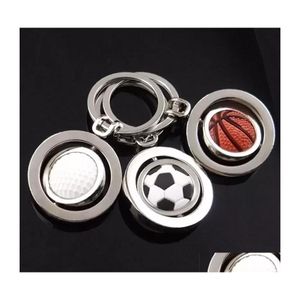 Key Rings Keychain Souvenirs Ball Keyrings Badminton Football Basketball Ring Charm Holder Men Women Gifts Fashion Jewelry Chain For Dh82B