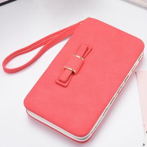 Brieftaschen Brieftasche Weibliche frauen Snap Geldbörse Telefon Tasche Bogen Multi-karte Bit Karte Halter Frauen Luxus Billetera mujer