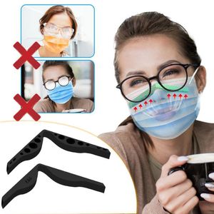 Hooks Rails 5st 3D Mouth Mask Support Nos Bridge Silikonfästet Anti-dimma Glasögon Återanvändbar hållare Fashionabla och nya Dehooks