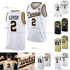 Purdue Boilermakers Basketball Trikot NCAA College Braden Smith Zach Edey Jaden Ivey Fletcher Loyer Ethan Morton Brian Waddell Chase