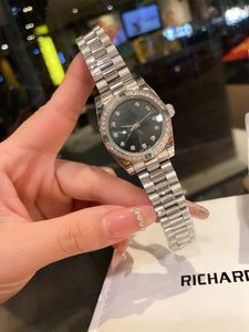 2023women's Automatyczne zegarek 316 Precision Steel Case z Swarovski Crystal Diamond Five Bead Stal Pas Stal Oryginalny Zegarek Księgowy 26 mm