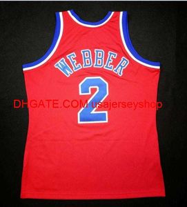 Vintage Chris Webber Mitchell Ness 94 95 College Basketball Jersey Taglia S-4XL 5XL personalizzato qualsiasi nome numero maglia