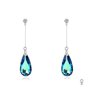 Dangle Chandelier Crystal Water Drop Earrings For Women Fashion Long Earring Wedding Jewelry Delivery Dhovo