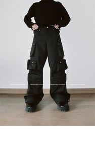 Calças masculinas 2023 homens Mulheres roupas originais Hip Hop Artilharia funcional multi-bolso de grande tamanho 27-46