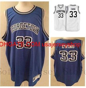 Vintage 33 Patrick Ewing Jerseys Georgetown College Basketball Jersey Size S-4XL 5XL custom any name number jersey