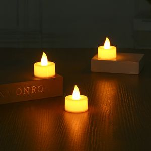 Led Candle Simulated Smokeless Flameless Electronic Led Tea Light Round Candle Party Romantic Decoration Candles