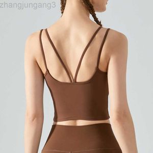 Designer Brand Tank Top Al Tank Top Women's Thin Shoulder Belt Back One-Piece Yoga Bh stockproof Site Fiess Sling Aloo