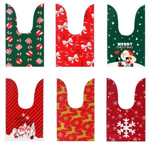 Decorações de Natal 25/50pcs Merry Candy Bags Santa Elk Snowflake Plástico Bolsa de Plástico para Festas de Pacotes de Pacotes Navidad