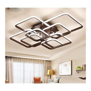 Ceiling Lights Modern Led Chandelier With Remote Control Acrylic For Living Room Bedroom Home Drop Delivery Lighting Indoor Dhnzt