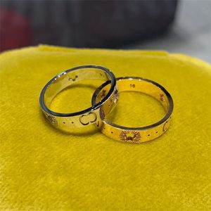 Men ring jewelry woman plated silver designer ring popular famous boy girls fashion ornaments bague star hollow promise lovers wedding band luxury rings