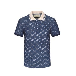 Sommermarke Kleidung Luxusdesigner Poloshirts Männer lässige Polo Mode Snake Bienendruck Sticker T-Shirt High Street Herren Polos M-3xl 789