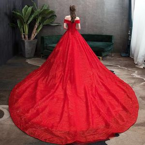 Dubai Arabic Ball Gown Wedding Dresses Plus Size Sweetheart Backless Sweep Train Bridal Gowns Bling Luxury Beading Sequins blingbling Wed Dresses