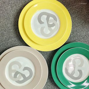 Plates Creativity Ceramic Plate Hand Painted Racing Track Decorative Western Steak Dish European Home Desktop Main Course