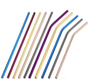 Stainless Steel Drinking Straws 8.5/ 9.5 /10.5 Bent and Straight Reusable Drinking Straws Wholesale