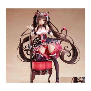 Figury zabawek akcji Nekopara Chocola Pvc Figura Japońska Model zabawek Alphamax Maid Sukienka Kolekcja Dollowe Prezenty dla ADT T220819 Drop D Dhhdk