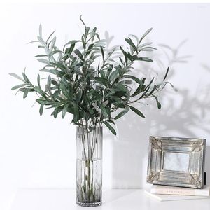 Dekorativa blommor Artificial Branch Gift Plant Lightweight Not Witering Hållbart olivträd Silk