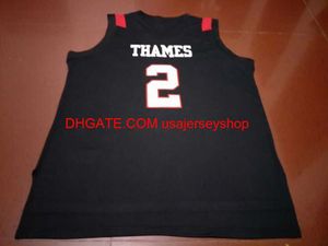 Custom Men Youth women Vintage # 2 san diego state Xavier Thames Basketball Jersey Taglia S-4XL 5XL o personalizzato qualsiasi nome o numero di maglia