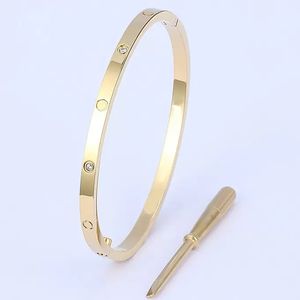 bracelet designer for women Screw Carti Bracelets Screwdriver Titanium Steel Silver diamond gold bangle Womens Men women party luxury gift Wide version bracelets