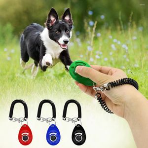 Clicker per abbigliamento per cani per cani Clicker per addestratore di animali Guida portatile per aiuti ai cuccioli Obedience Attrezzatura in plastica Addestramento per gatti