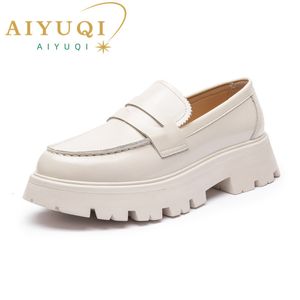 Dress Shoes AIYUQI Women Shoes Loafers Genuine Leather Casual Spring Shoes Ladies College Style Oxford Shoes Women 230203