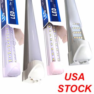 V Shaped Integrated LED Tubes 4ft 5ft 6ft 8ft 8 Feet 72 Inch Bubs T8 Tube Lights Double Sides Cooler Door Freezer Shop Lighting Crestech168