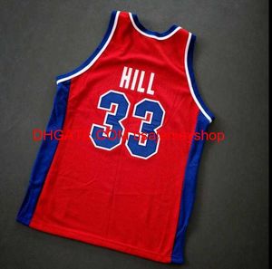 Anpassade män ungdomskvinnor vintage Grant Hill Vintage Red College Basketball Jersey Size S-4XL 5XL eller Custom något namn eller nummer Jersey