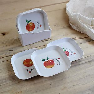 Plates Chinoiserie Household Kitchen Melamine Plastic Spit Bone Plate Dining Table Garbage Dry Fruit Residue Snack Cup Tray