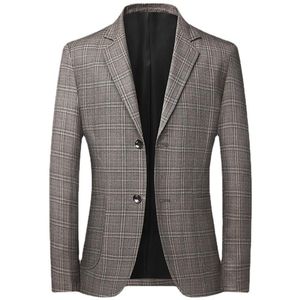 Mäns kostymer blazers affärskläder manlig blazer masculino 2023 höst och vinter brittisk stil pläd för män kostym jacka casual klänning kappa