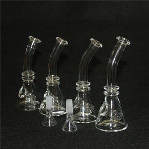 Mini Glass Bong Adapter Converter Hookah 10mm Kvinna till 14 mm hane 18mm tjock Pyrex Oil Rig 10mm Glass Herb Bowl