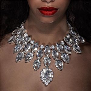Choker Adaggeration Multilayer Rhinestone Chunky Chain Luxury Crystal Statement Necklace for Women Banquet Jewelry Accessories