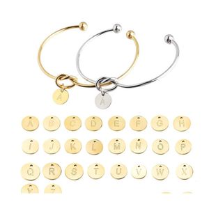 Pulseira de a￧o inoxid￡vel Love N￳ Bracelet Girl Voc￪ ser￡ minha dama de dama de honra Sier Gold Personality Round Pingente Cha Drop Otclr