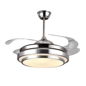 Ceiling Fans Invisible Fan Lights Modern For Living Room Bedroom 36/42 Inch Use In Summer DaysCeiling