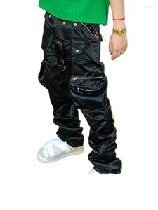 Мужские брюки 2023 Мужская женская одежда Оригинальная хип-хоп мульти карманная головоломка. Деконструкция головоломки плюс костюмы 27-46