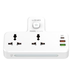 Plugue de tira de energia LDNIO de alta qualidade Adaptador de extens￣o de sa￭da inteligente 2 Adaptador de viagem universal Adaptador el￩trico com interruptores com interruptores