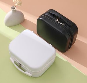 Duffel Bags Bagage vrouwelijk 13 inch koffer cosmetische kast mini doos draagbare kleine reistas opslag 230203