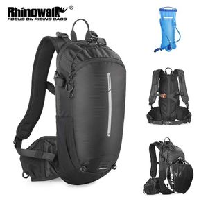 Panniers Rhinowalk Bicycle Bags 12L Cycling Ryggsäck Multifunktionell utomhussportklättring Vandring MTB Road Bike Hydration Bag 0201