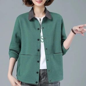 Женские куртки 2023 Осенний с длинным рукавом корейский корейский большой размер.