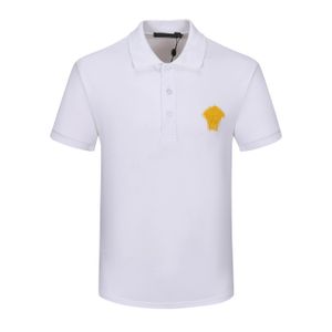 2023 Spring Luxury Itália Men T-shirt Designer Polo Camisetas High Rua Bordado Pequeno Horavo Roupas de Impressão da Marca Medusa Polo Camisa