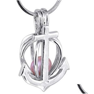 Pendant Necklaces Wish Pearl Cage Bow And Arrow Provides Stainless Steel Color Makes More Attractive P65 Drop Delivery Jewelry Pendan Dhzgd