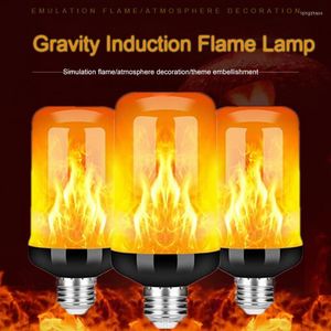 Flam lampa majs glödlampa kreativ flimrande fyra läge LED -ljusemulering dynamisk effekt för hemmet