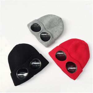 Beanie/Skull Caps Beanie Bonnet Hat Cp Beanie/skull Berretti 2022 Occhiali invernali A coste Maglia Lente Street Hip Hop Berretto lavorato a maglia cp cappello/teschio s ted