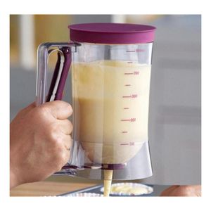 Bakning bakverk verktyg grossist diy verktyg 900 ml cupcake pannkaka smet dispenser muffin hjälper mix kanna jug leverans hem trädgård kitc dhaas