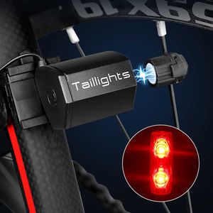 Ljus magnetiskt genererad elektricitet cykelljus Lampvattentät LED -bakljus Lanterna Bicicleta Bike Accessories 0202