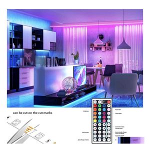 Strisce Led Strisce Luminose Rgb 16.4Ft/5M Smd 5050 Dc12V Flessibile 50Led/Meter 16Diversi Colori Statici Drop Delivery Illuminazione Vacanze Dhlje