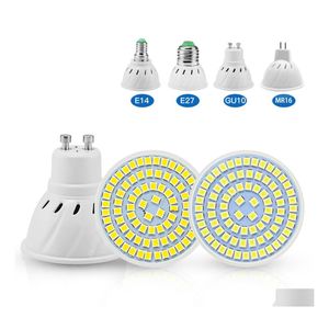 Светодиодные лампочки Spotlight BB E27 E14 GU10 MR16 LAMP 110V 220V 2835 SMD Энергетическая экономия Bombillas Lampada для домашнего освещения доставка Light Dhuqo