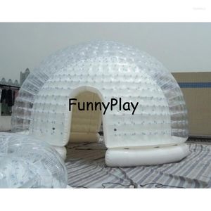 Tents And Shelters Inflatable Bubble House Dome Tent Outdoor No-deflatable Clear&white Show Room Advertising For Promotion