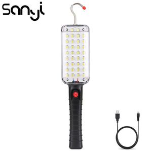 Portable Lanterns LED Magnetic USB Rechargeable Working Light Built-in Battery Lamp Torch For Camping Hunting