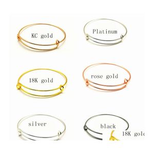 Bangle Expandable Wire Blank Bracelet For Handmade Jewelry Diy Adjustable Bracelets Making Accessories Drop Delivery Otptn