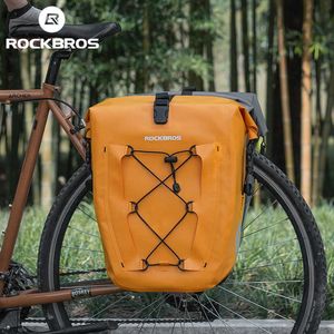 Rockbros водостойкая велосипедная корзина для путешествий 25 л, задняя стойка, хвостовое сиденье, багажник, велосипедные сумки, корзины, 1 шт., 0201